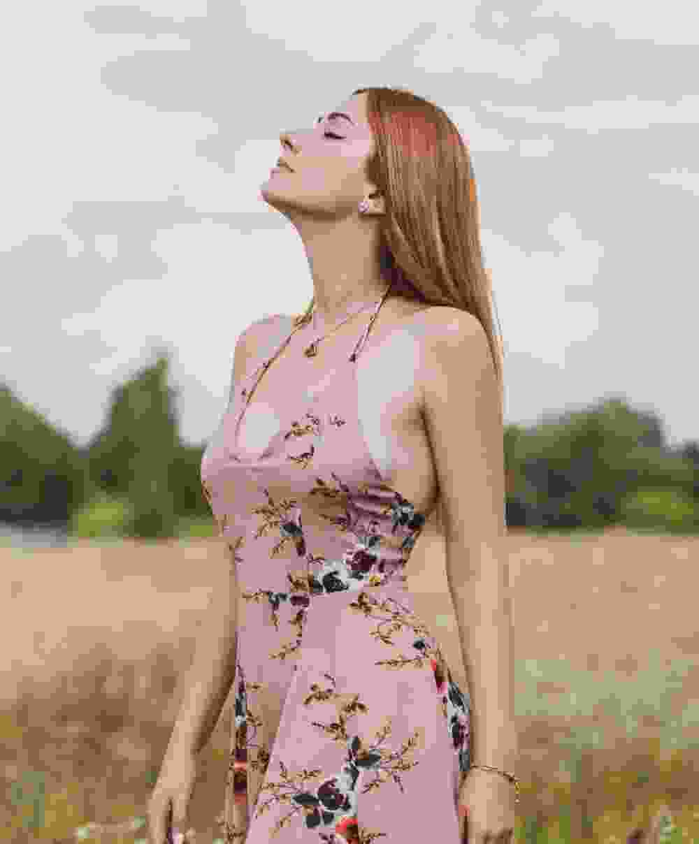 Abito Corto Svasato Rosa - immagine 4