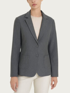 Blazer con due bottoni in Compact Ragno – Ardesia Mel. – foto 1