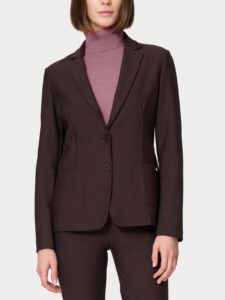 Blazer con due bottoni in Compact Ragno – Chocolate Torte – foto 1