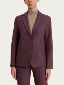 Blazer con due bottoni in Compact Ragno – Huckleberry – foto 1