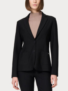 Blazer con due bottoni in Compact Ragno – Nero – foto 1