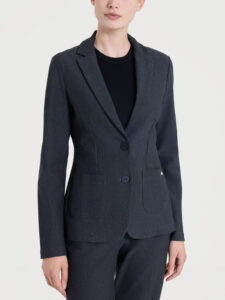 Blazer con due bottoni in Compact Ragno – Oscuro Mel. – foto 1