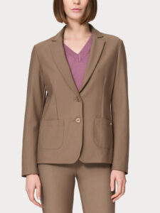 Blazer con due bottoni in Compact Ragno – Pine Bark – foto 1
