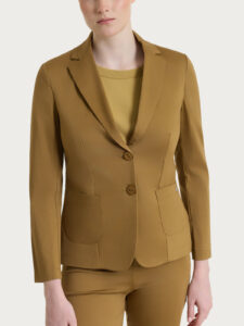 Blazer con due bottoni in Satin Power Ragno – Dull Gold – foto 1