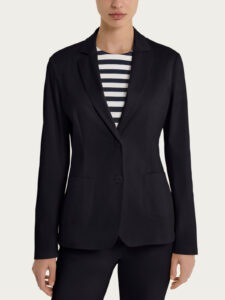Blazer con due bottoni in Satin Power Ragno – Nero – foto 1