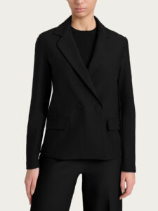Blazer doppio petto in Compact Ragno – Nero – foto 1
