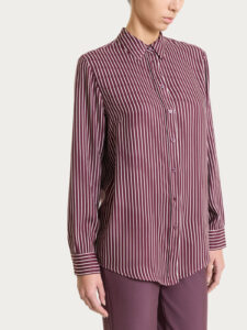 Camicia a righe in Winter Voile di Viscosa Satin Ragno – Fant. Fig – foto 1