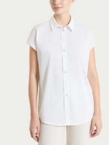 Camicia con manica kimono in Poplin di cotone Ragno – Bianco – foto 1