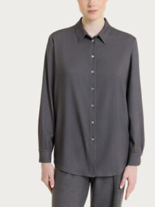 Camicia in Light Flannel Ragno – Ardesia Mel. – foto 1