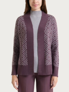 Cardigan aperto a rombi in NaturalSoft Ragno – Fant. Huckleberry – foto 1
